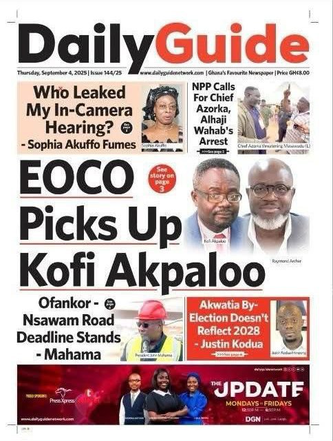 Newspaper Headlines for Today (Thursday 04/09/25)
