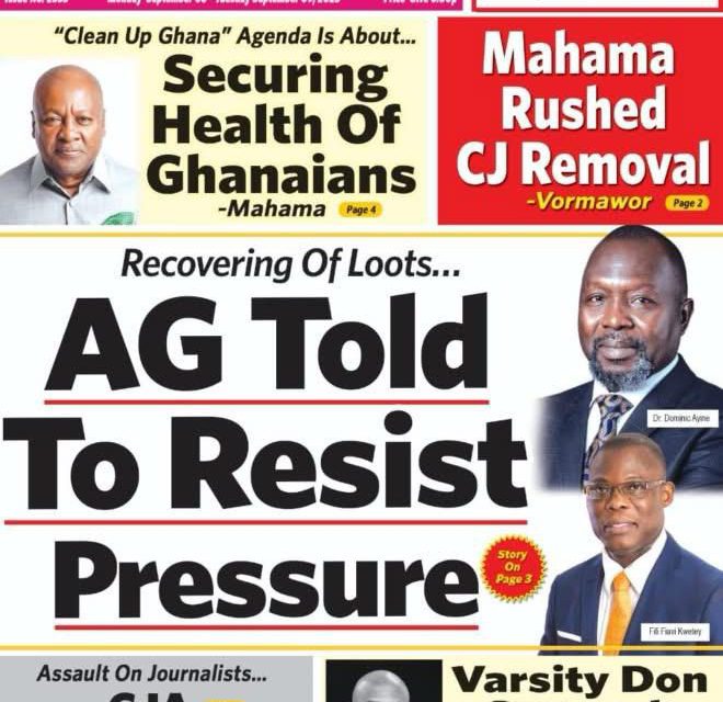 Newspaper Headlines For Today (08/09/25)