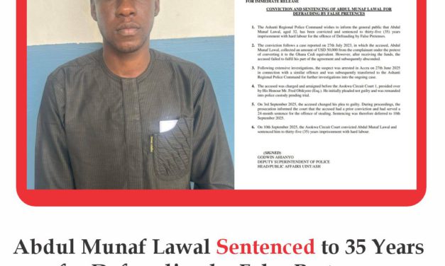 Abdul Munaf Lawal Sentenced to 35 Years for Defrauding by False Pretences